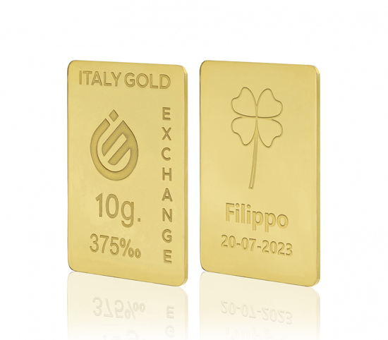 Sztabka Złota Czterolistna koniczynaszczęścia 9kt 10gr IGE GOLD